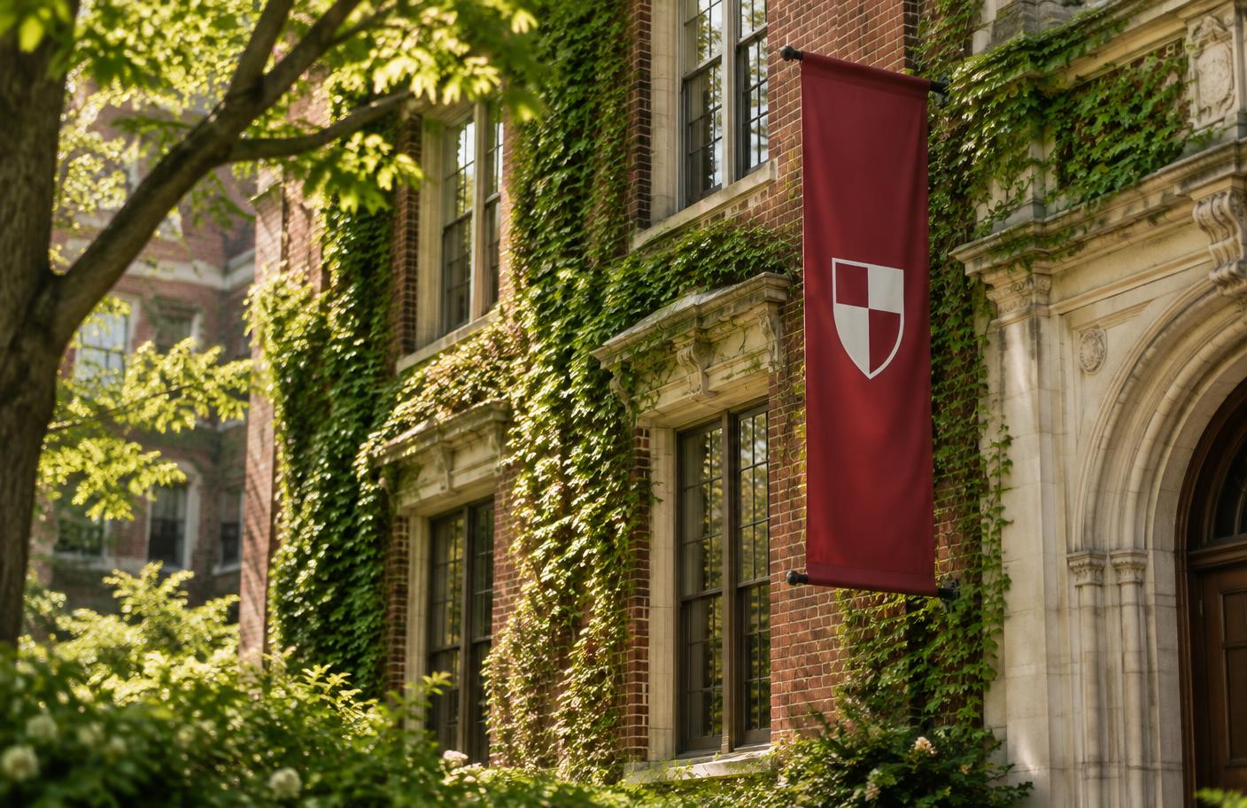 Ivy-covered university building representing the advisory team